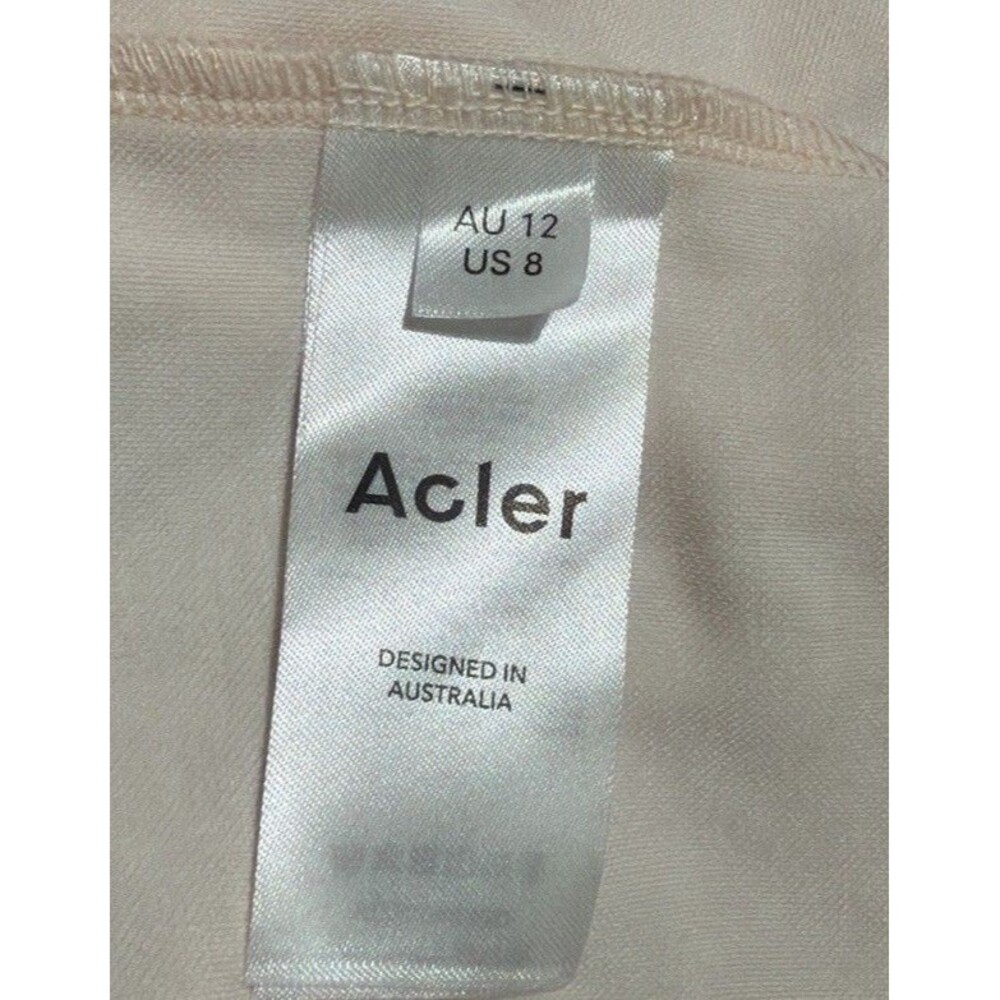 Acler US 8 Blush Draped Maxi Dress Long Sleeve‎ Formal Wedding Guess Minimalist - Picture 6 of 7